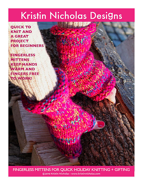 Fingerless Mittens for Holiday Knitting + Gifting