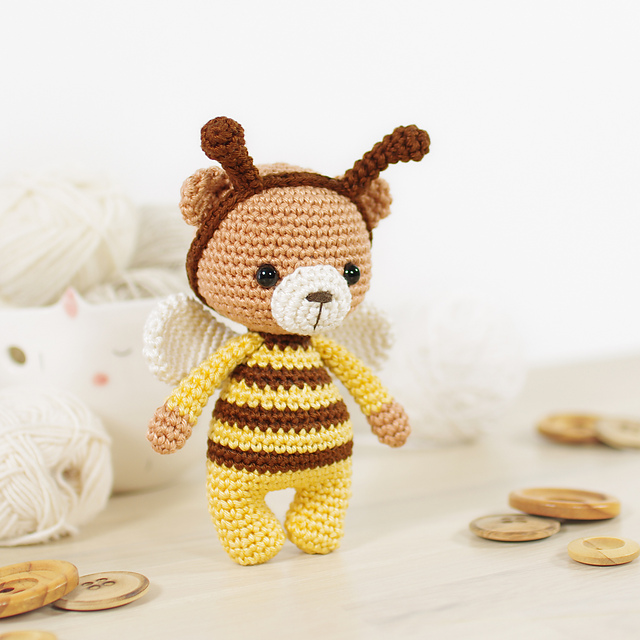 Little Teddy Bear in a Bee Costume