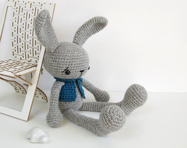 Long-legged bunny in a vest