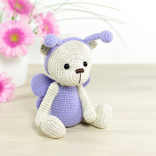 Teddy Bear in a Butterfly Costume