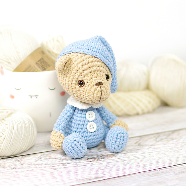 Small Teddy Bear in Pajamas