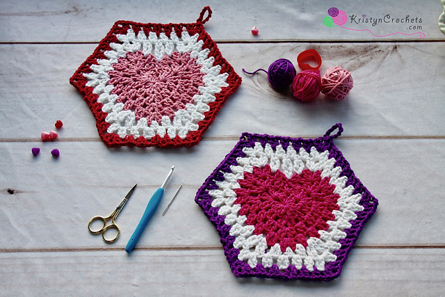 From Heart to Hexagon Hot Pad