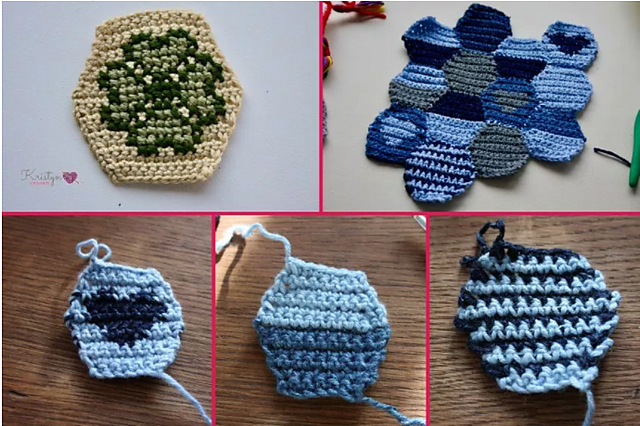 How to crochet a hexagon back and forth