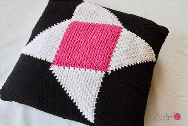 Friendship Star Crochet Pillow