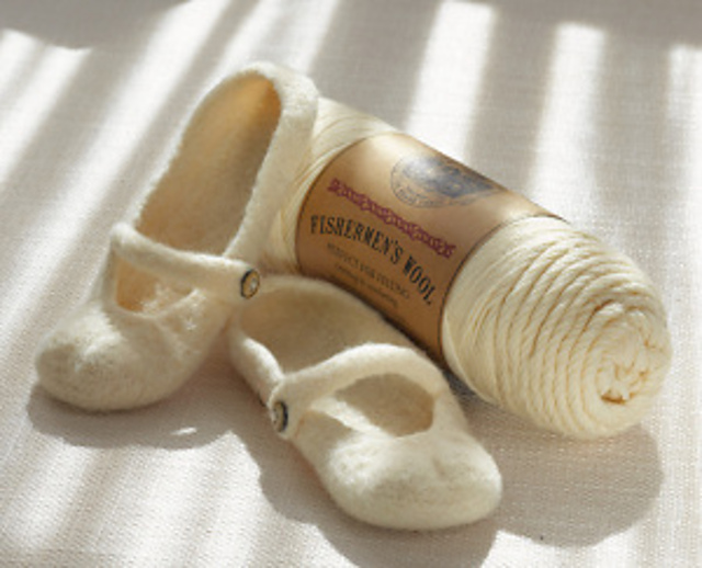 Felted Mary Jane Scuffs