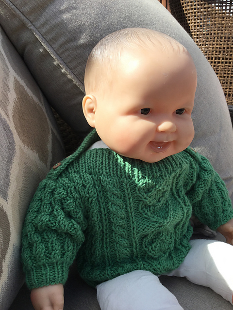 Aran style slash neck