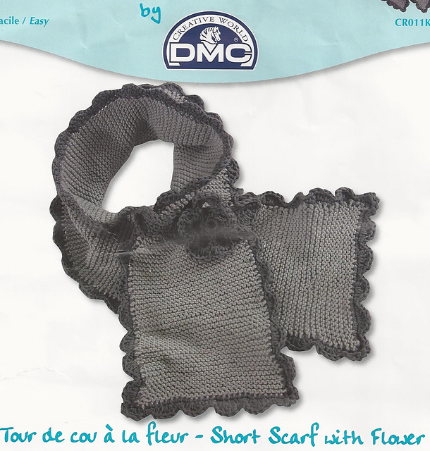 Short Scarf with Flower