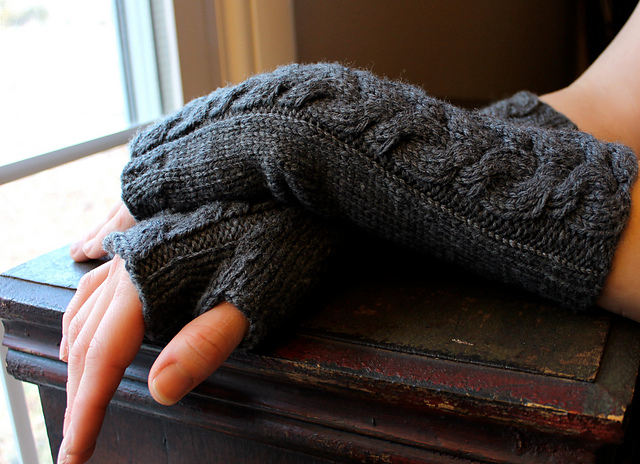 Chunky Asymmetrical Fingerless Gloves/Arm Warmers