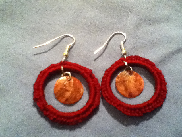 Cro-cycled Dangle Earring