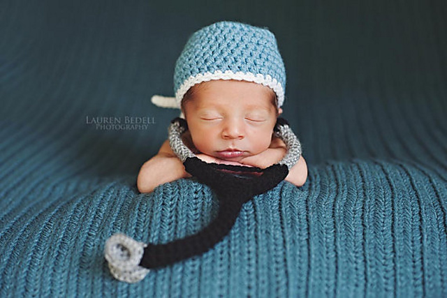 Doctor Scrub Hat and Stethoscope