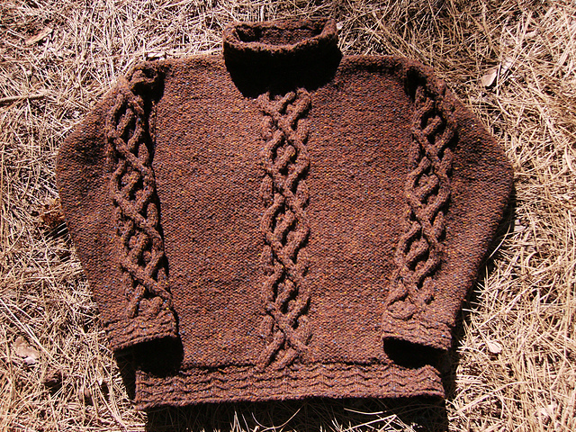 Man's Cabled Sweater