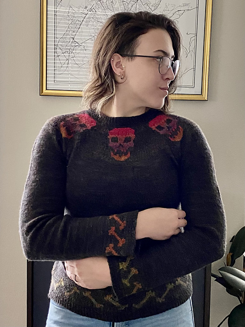 Ravelry: Skullorama Sweater pattern by Chuffed Crow Creations
