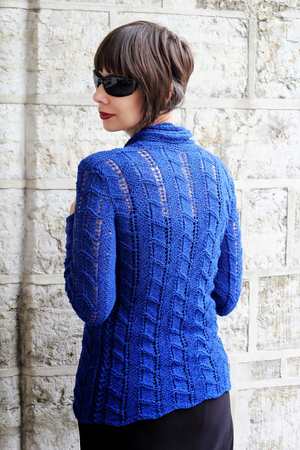 Zigzag patterned cardigan