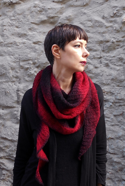 Simple textured shawl