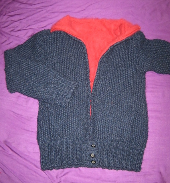 indigo lopi cardigan