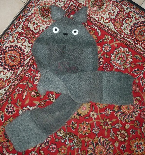Totoro hooded scarf