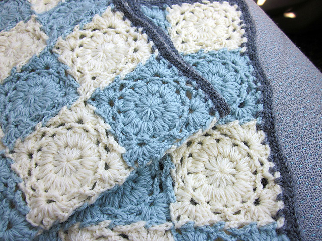 p.18 Blanket of square motif