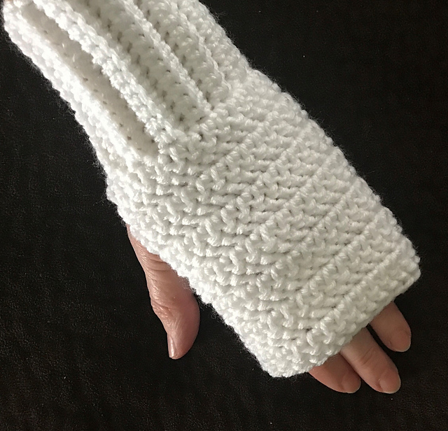 Herringbone Fingerless Gloves