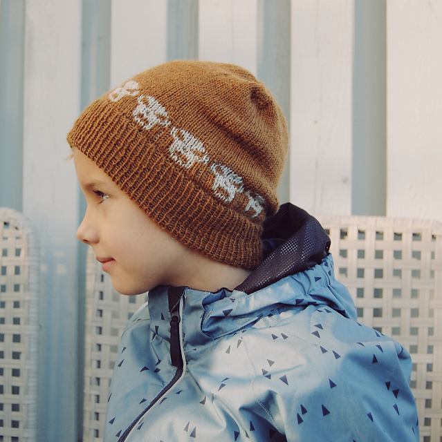 Retro blomsterlue / Hodeskallelue