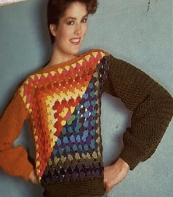Log cabin pullover