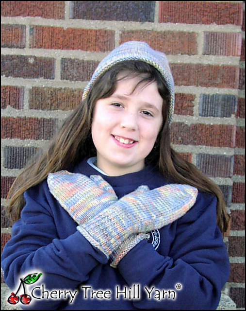 Child's Rolled Brim Hat & Mittens