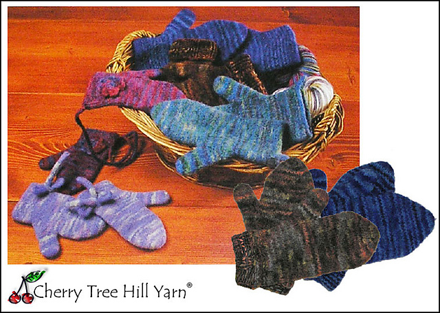 A Family of Felted Mittens