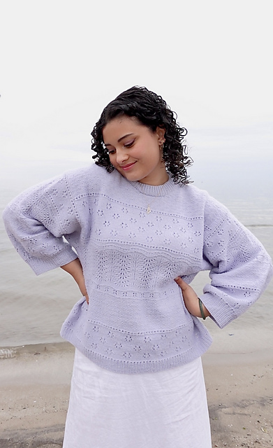 Ravelry: Lilac Blossom Sweater pattern by Kyleigh Noelle Darchiville