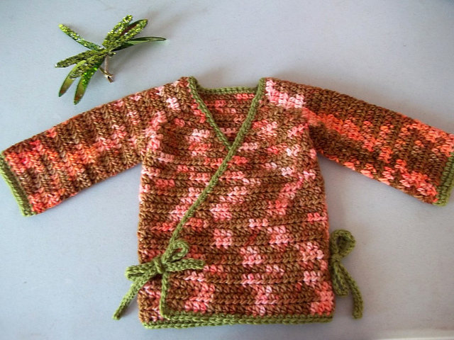Crochet Kimono Wrap Baby Sweater