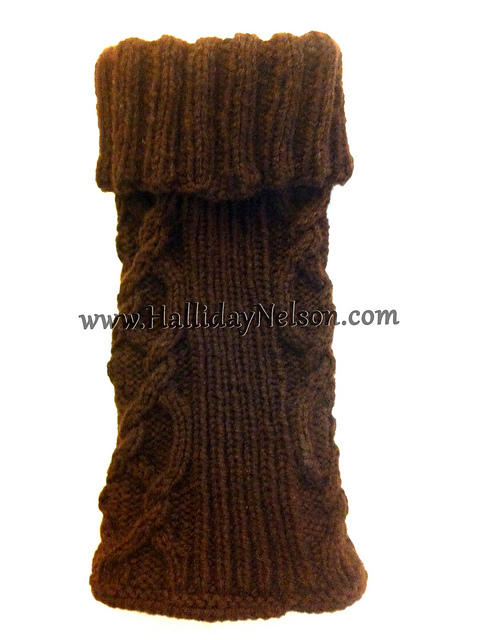 Skinny Twist Cable Leg Warmers