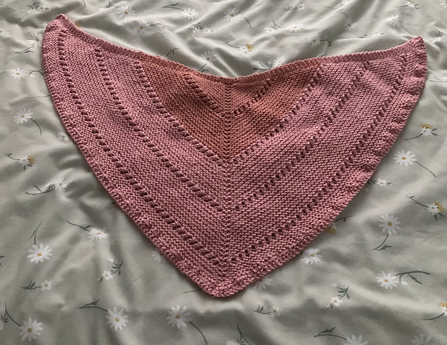 Garter and Eyelet Shawl