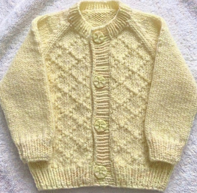 Diamond Brocade Baby Cardigan