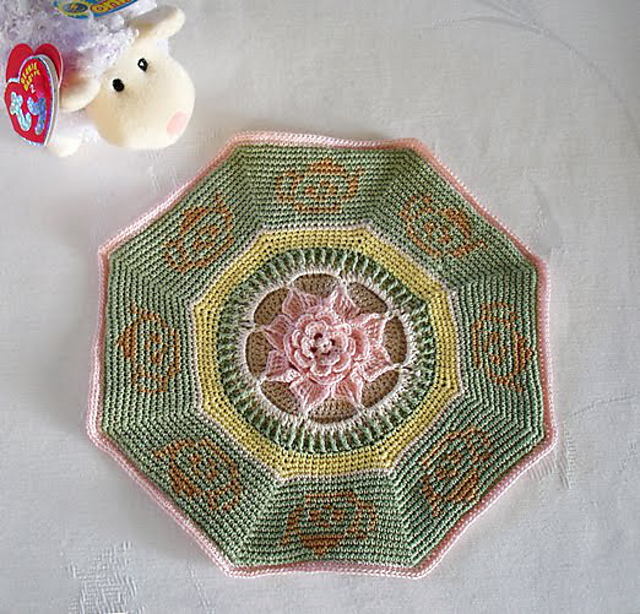 Shabby Chic Rose Hot Pad