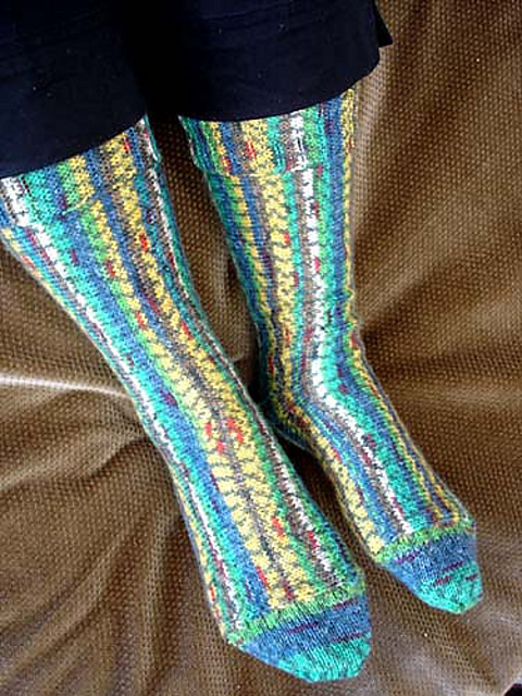 Sideways Knitted Sock / Dwarsgebreide Sok