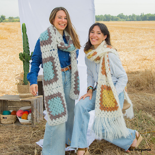 Maxi écharpe au crochet Marfa
