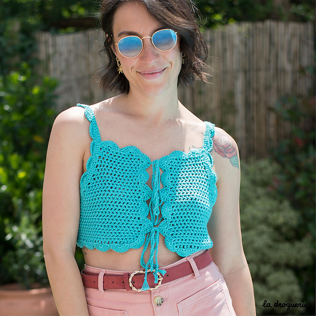 Crop top femme Passage des coquillages