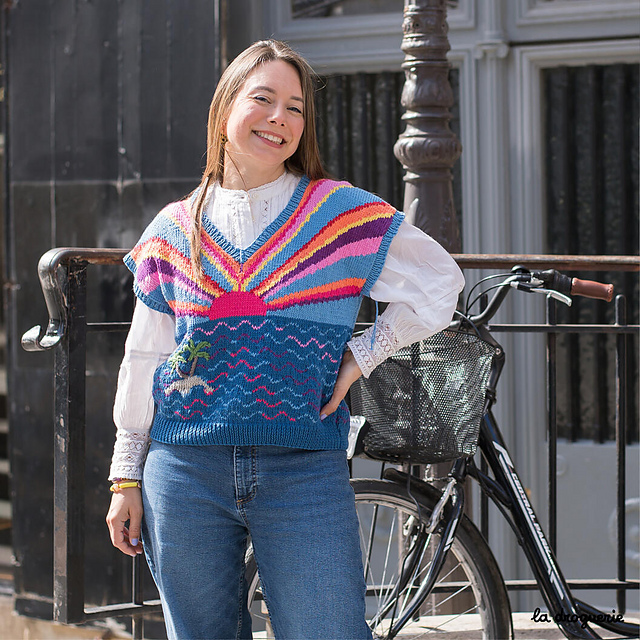 Pull sans manches Coucher de soleil