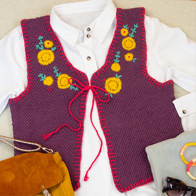 Gilet brodé femme Monza