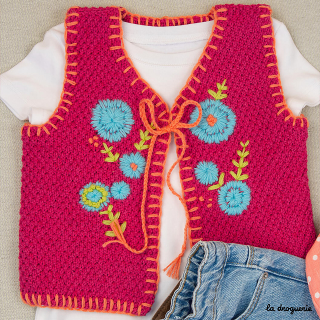 Gilet brodé enfant Monza