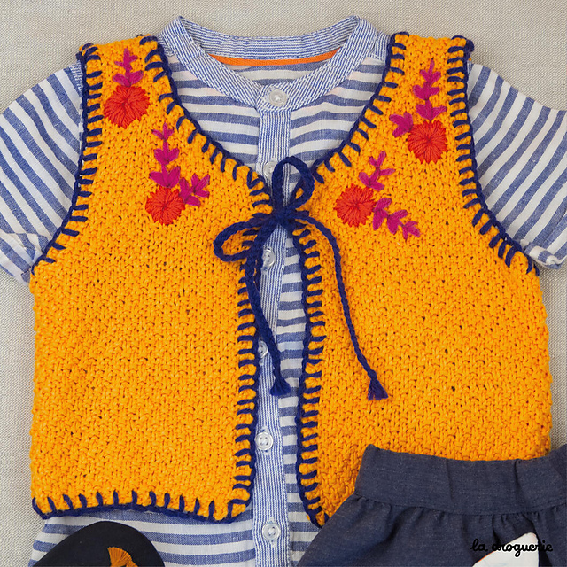 Gilet brodé bébé Monza
