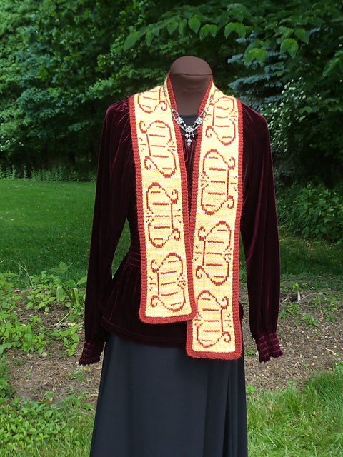Harpstrings Double-Knit Accent Scarf