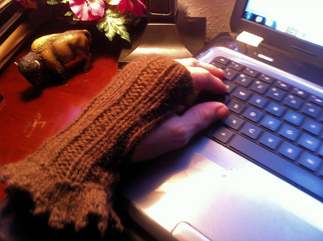 Ruffled Fingerless Gloves