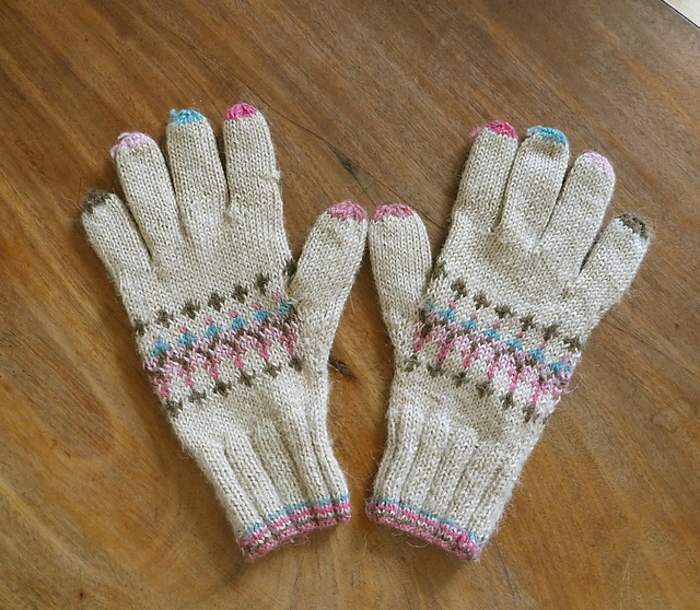 fairisle gloves (Jacquard bérêt et gants)