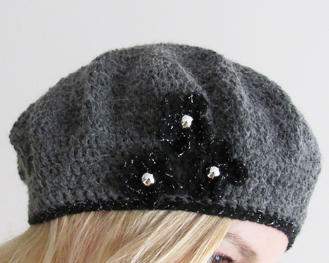 Embellished Basic Crochet Beret