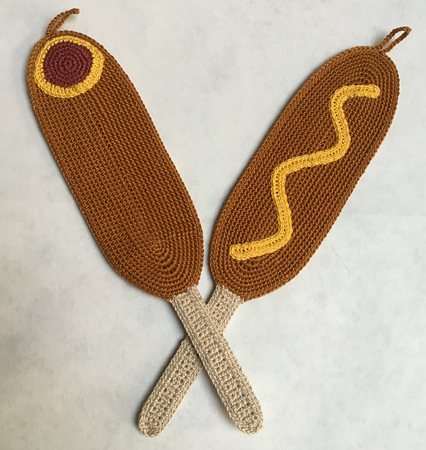 Corn Dog Applique Ornament
