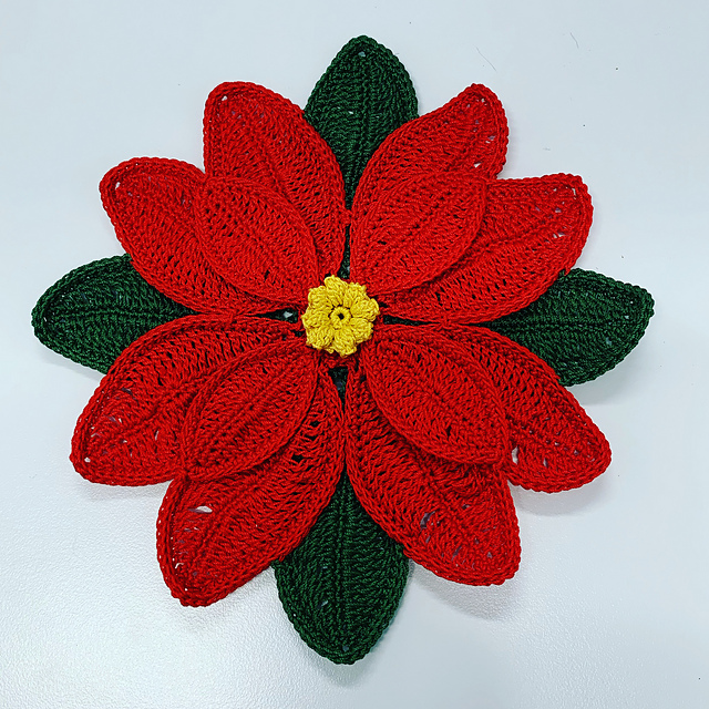 Poinsettia Applique Ornament