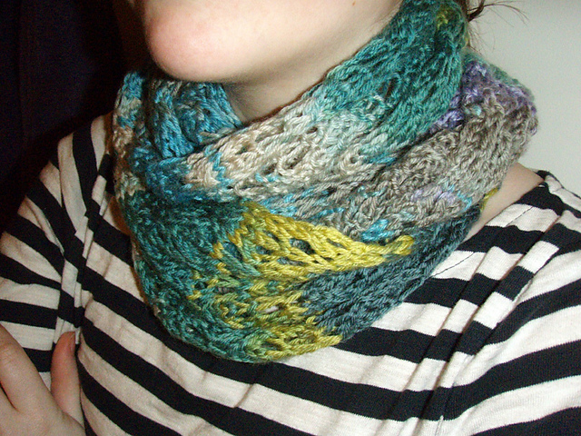 Lace Leaf Infinity Scarf/Cowl