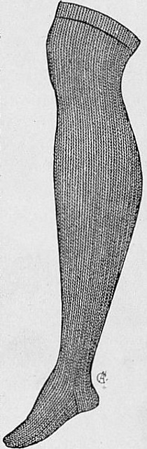 Lady's Plain Silk Stocking With Hem