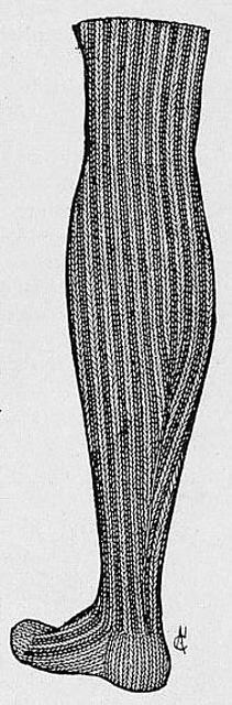 Lady's Ribbed Silk Stocking