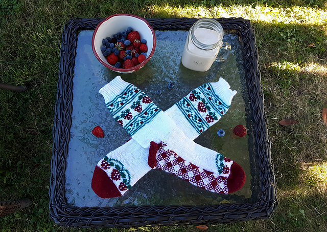 Strawberry Picnic Socks