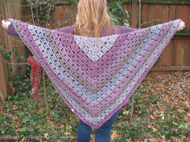 WINGS Inline Granny Scarf / Shawl